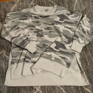 Gray Camo Crewneck